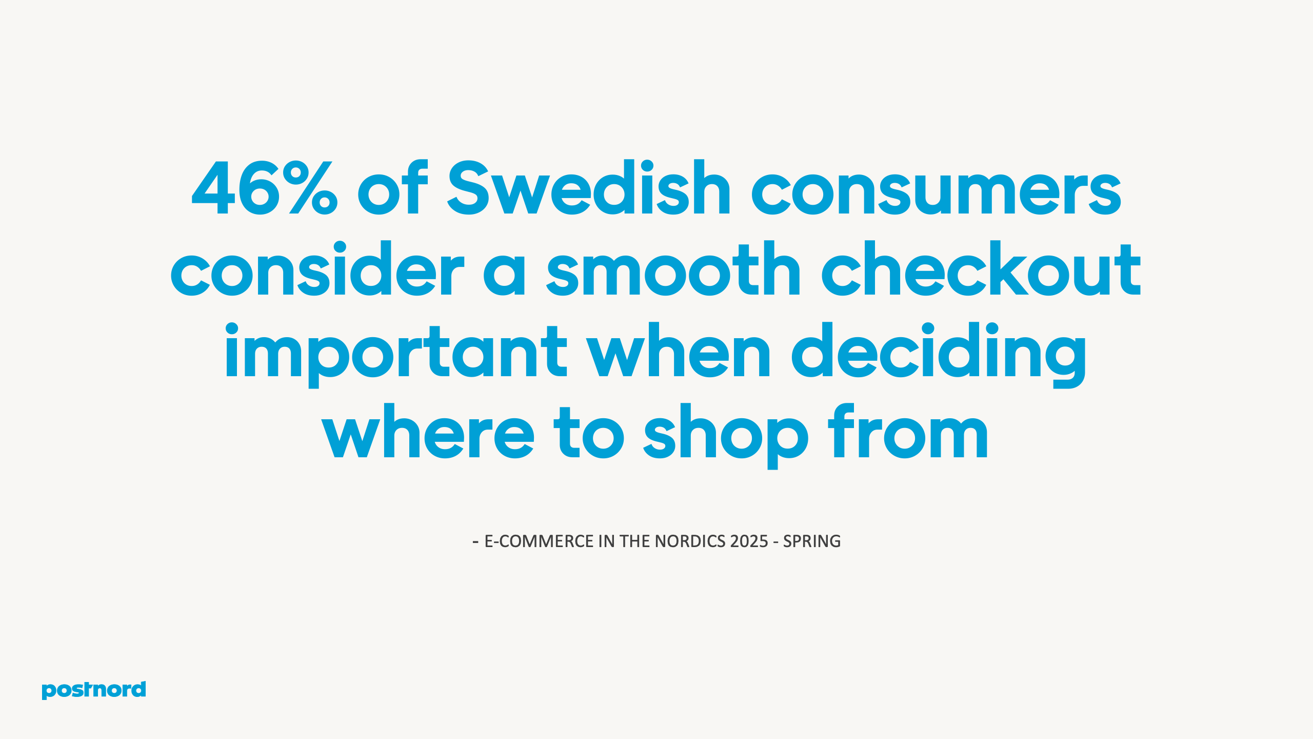 46% of Swedish consumers consider a smooth checkout important