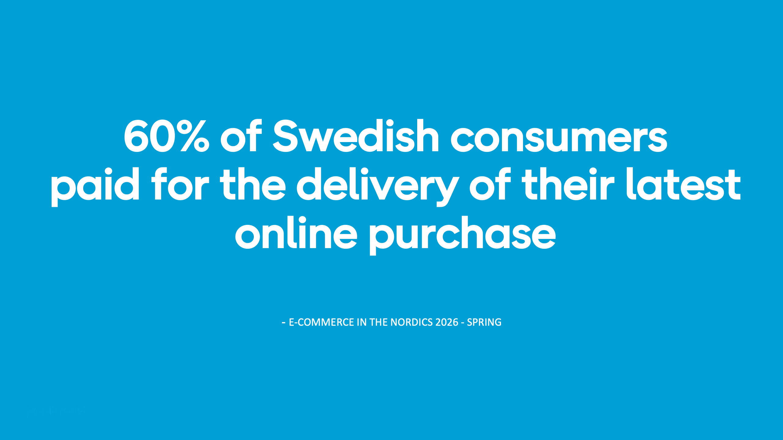 60% of Swedish consumers paid for the delivery of their latest online purchase