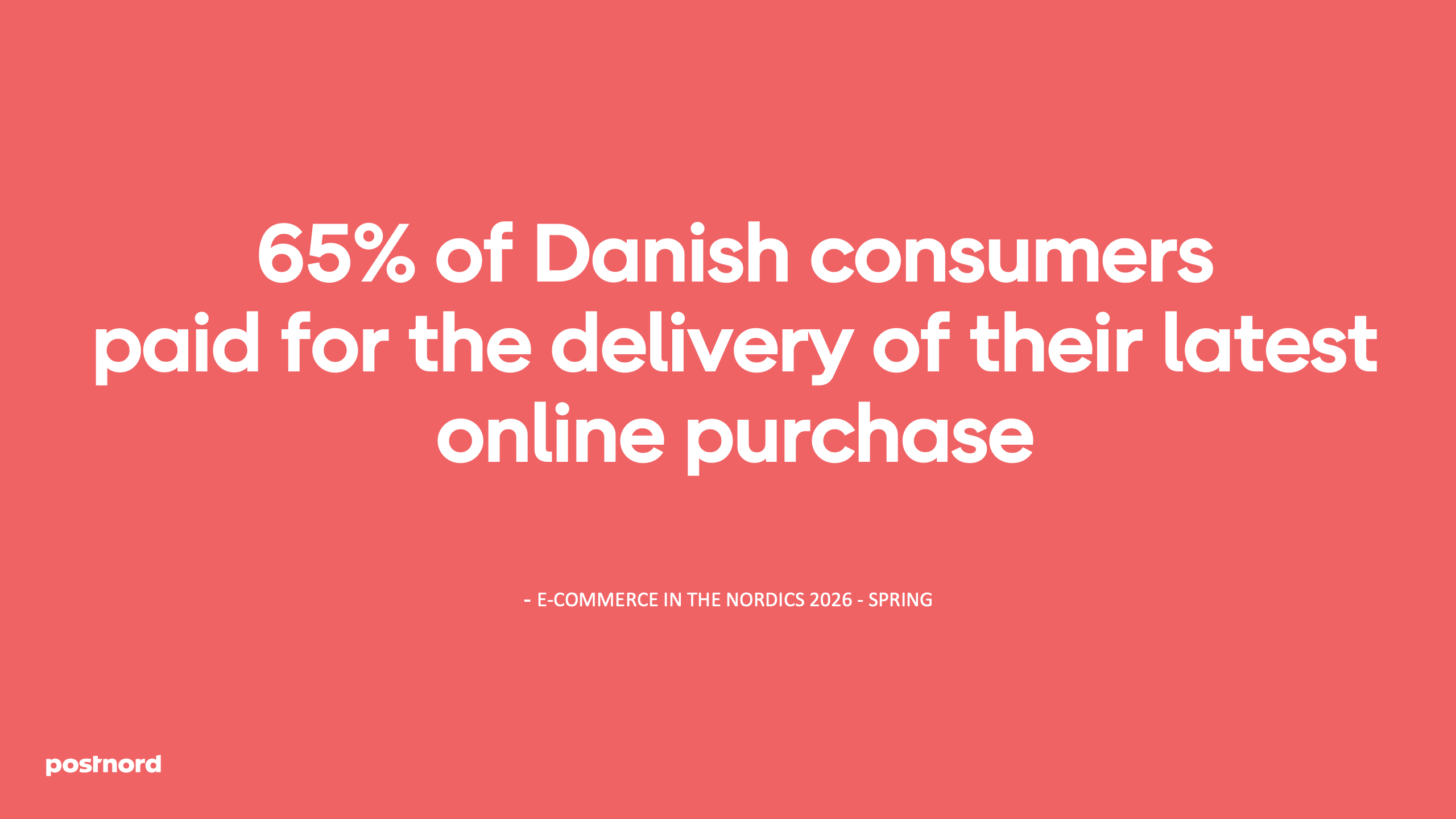 65% of Danish consumers paid for the delivery of their latest online purchase