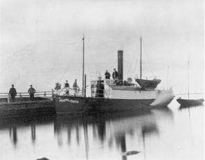 Mail Steamer Postiljonen which went into service on the route Grisslehamn - Eckerö in the 1870s.