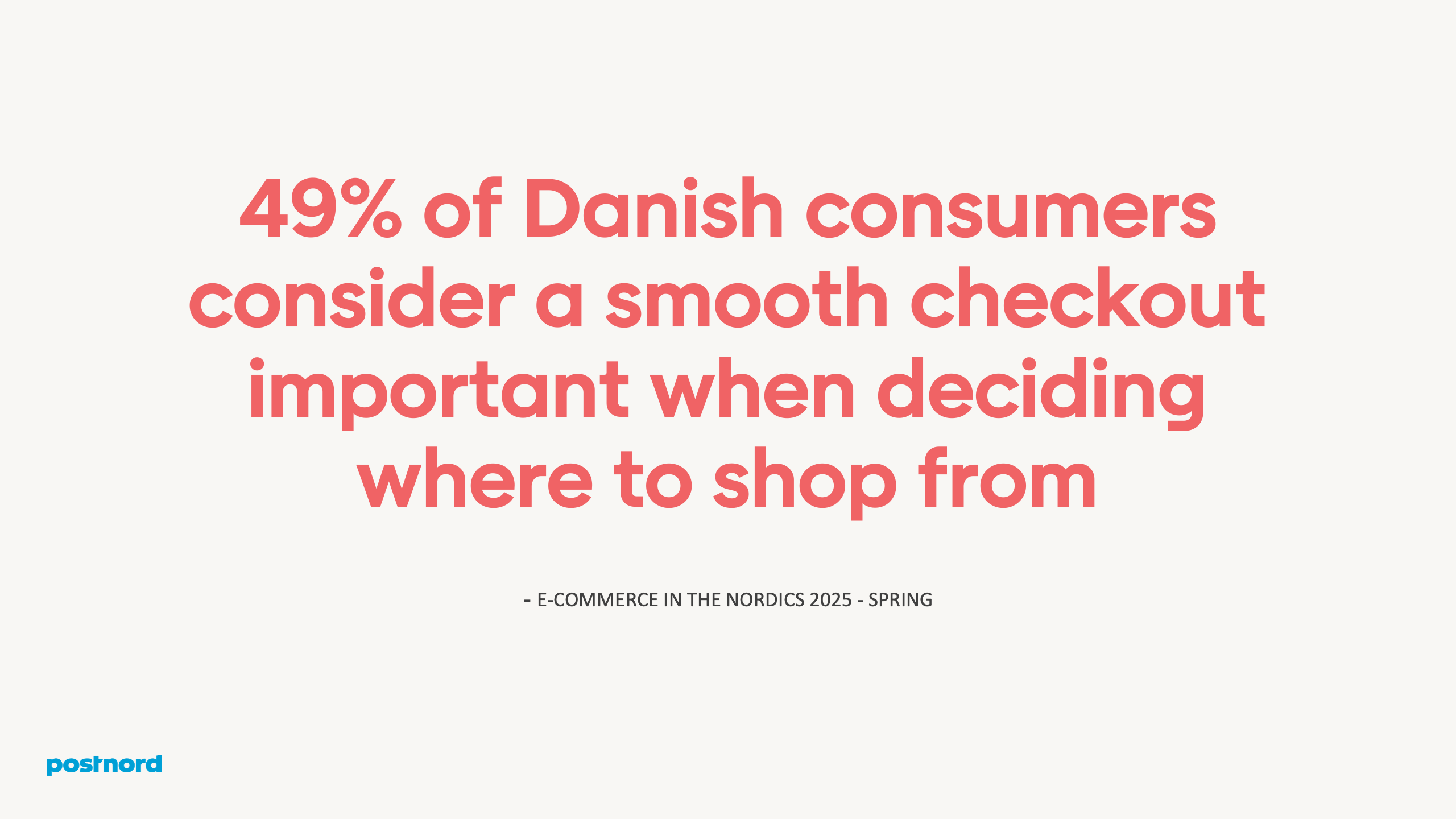 49% of Danish consumers consider a smooth checkout important