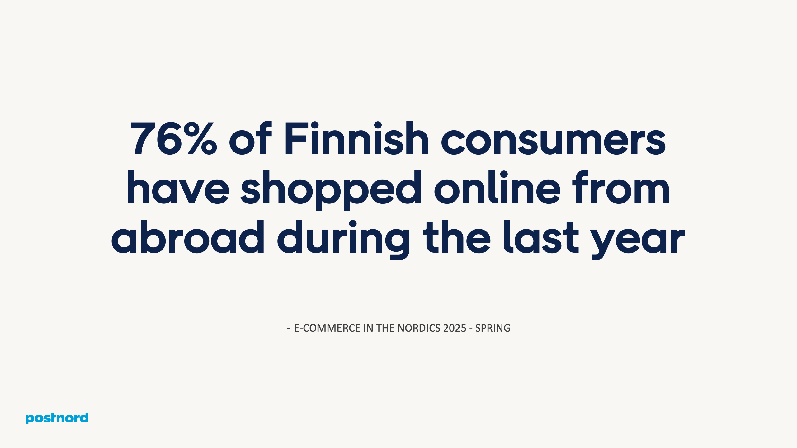 76% of Finnish consumers have shopped online from abroad during last year