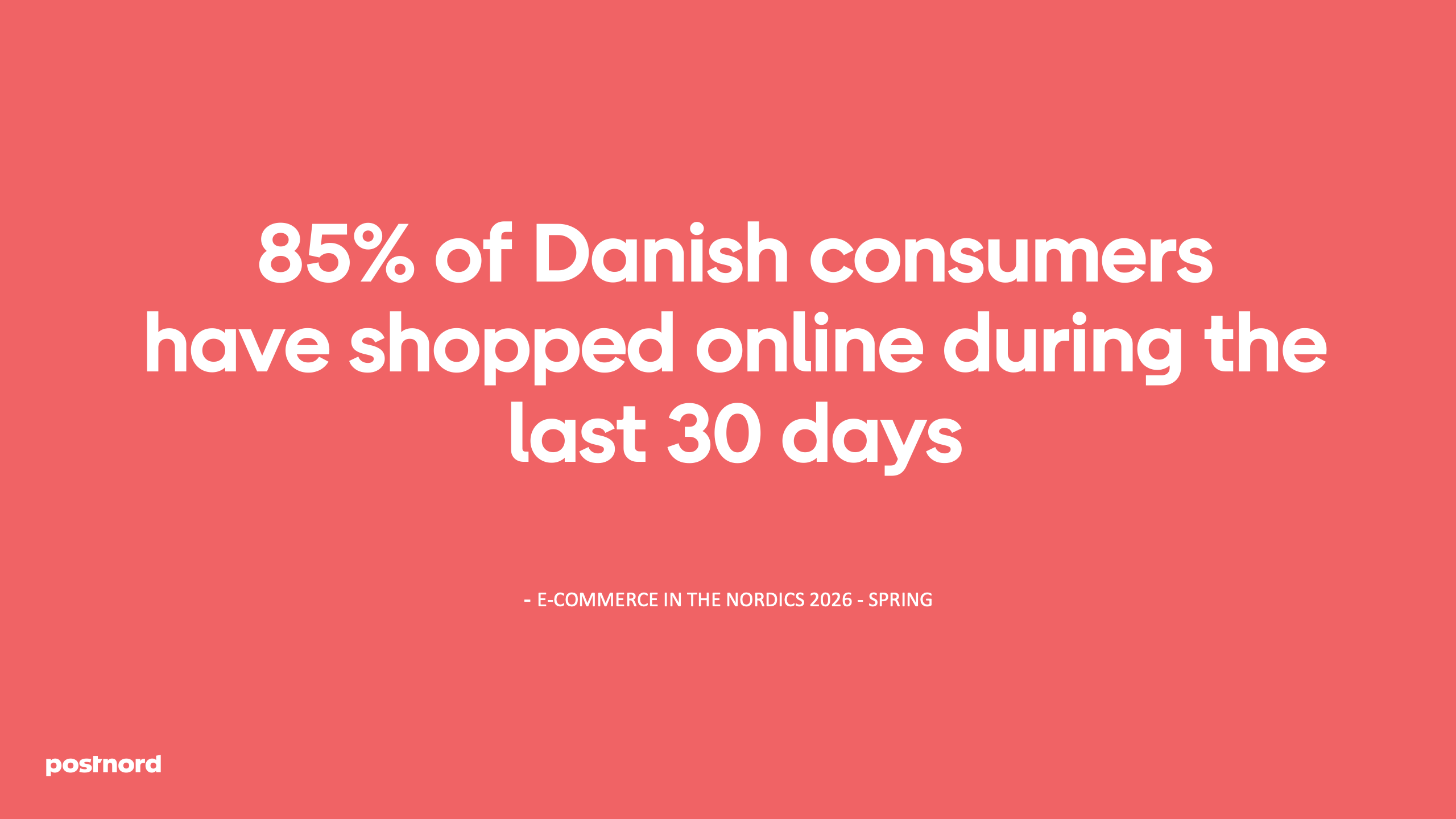 85% of Danish consumers have shopped online during the last 30 days