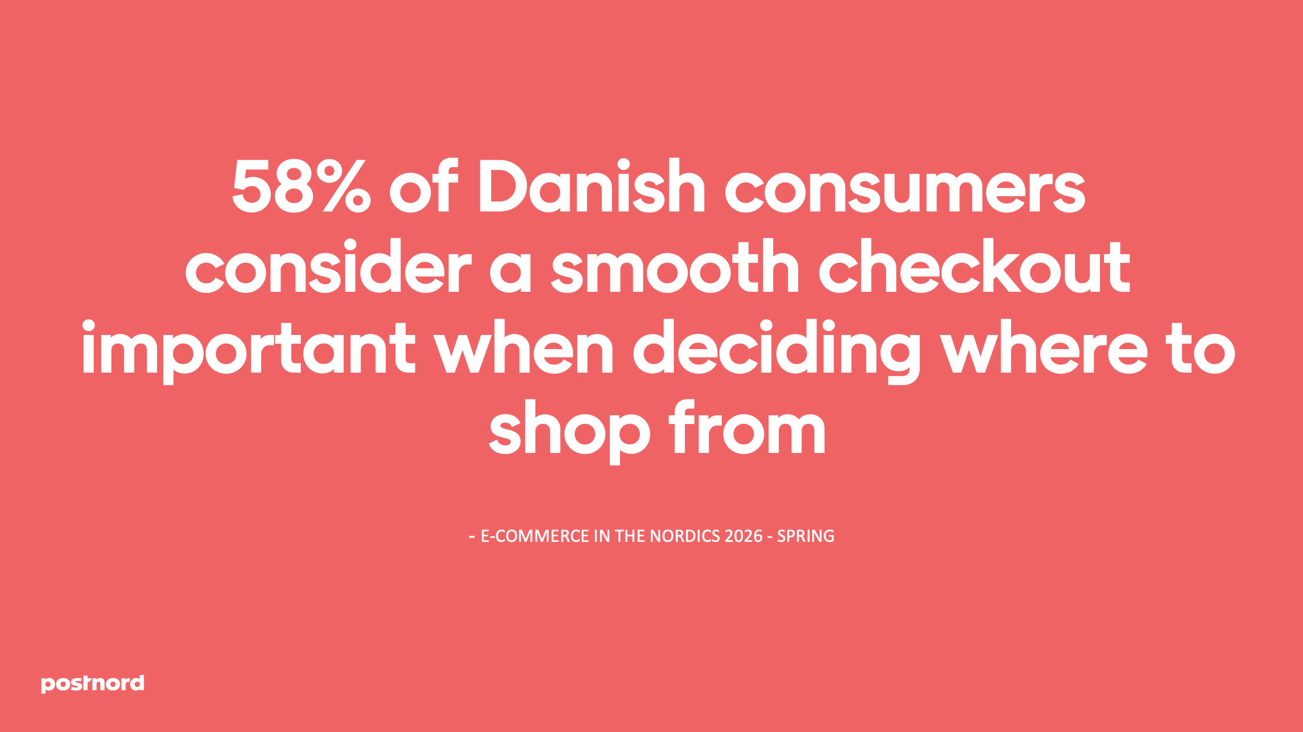 58% of Danish consumers consider a smooth checkout important when deciding where to shop from