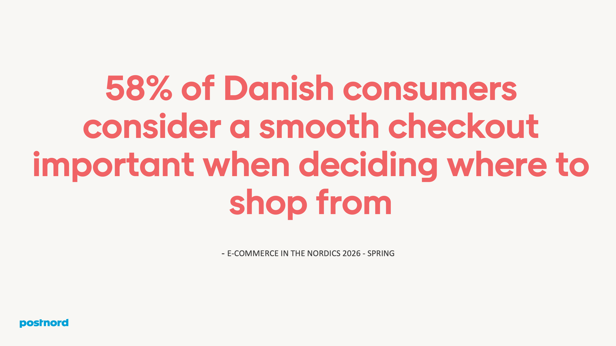 58% of Danish consumers consider a smooth checkout important when deciding where to shop from